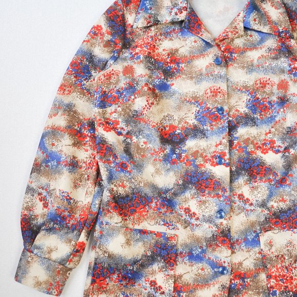 Vintage 1970s Floral Blouse - Picture 3 of 4